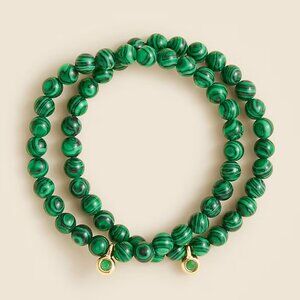 J. Crew Green Beaded Bracelets (Set-of-Two)/NWT